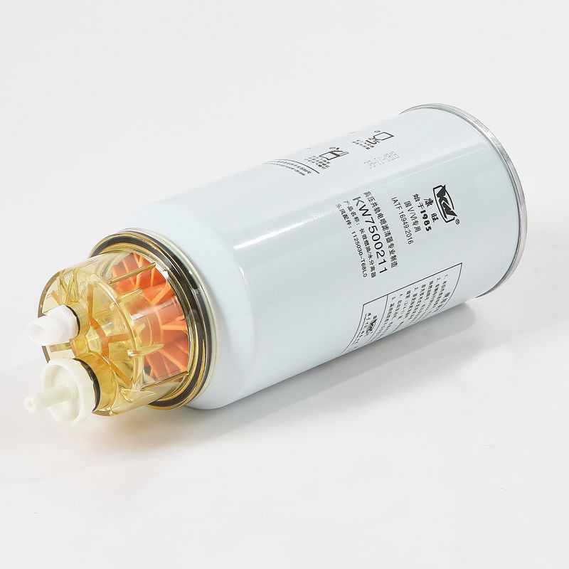 KW7500211 Filter bahan bakar truk logam dengan aliran tinggi dengan bahan logam untuk penyaringan bahan bakar